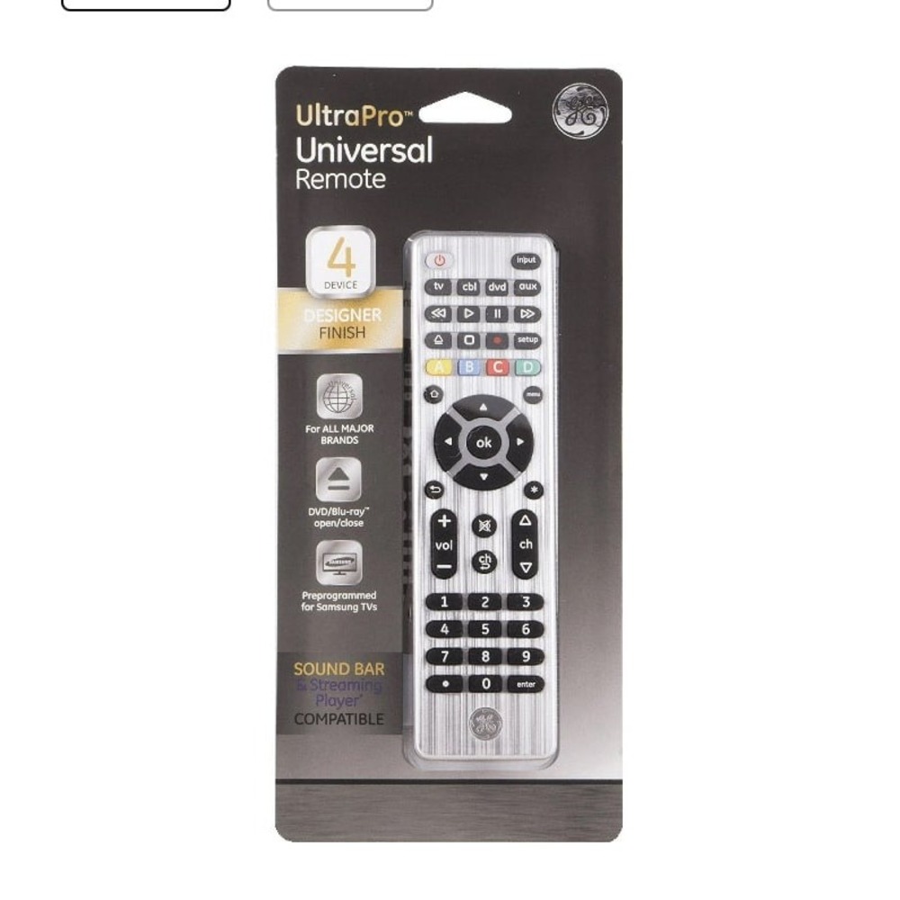 General Electric‎ 33709 4 Device Universal Remote Control - Silver